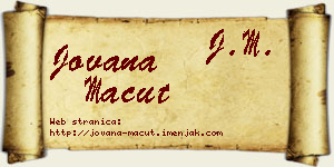 Jovana Macut vizit kartica